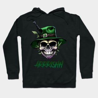 Arrrishh St. Patrick's Day skull Hoodie